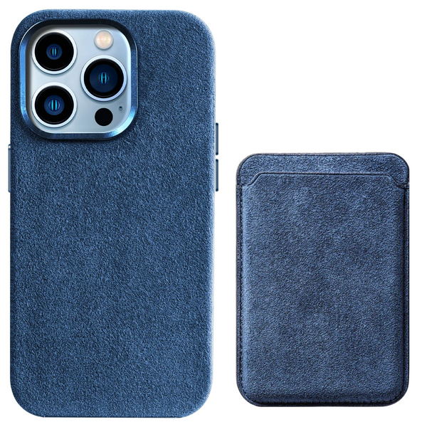 iPhone Alcantara Hülle + Magsafe Wallet